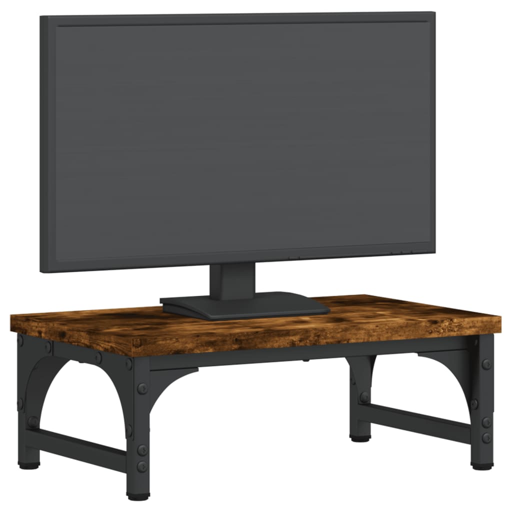 Monitorstandaard 37x23x14 cm bewerkt hout gerookt eikenkleurig is nu te koop bij PeponiXL, paradijselijk wonen!