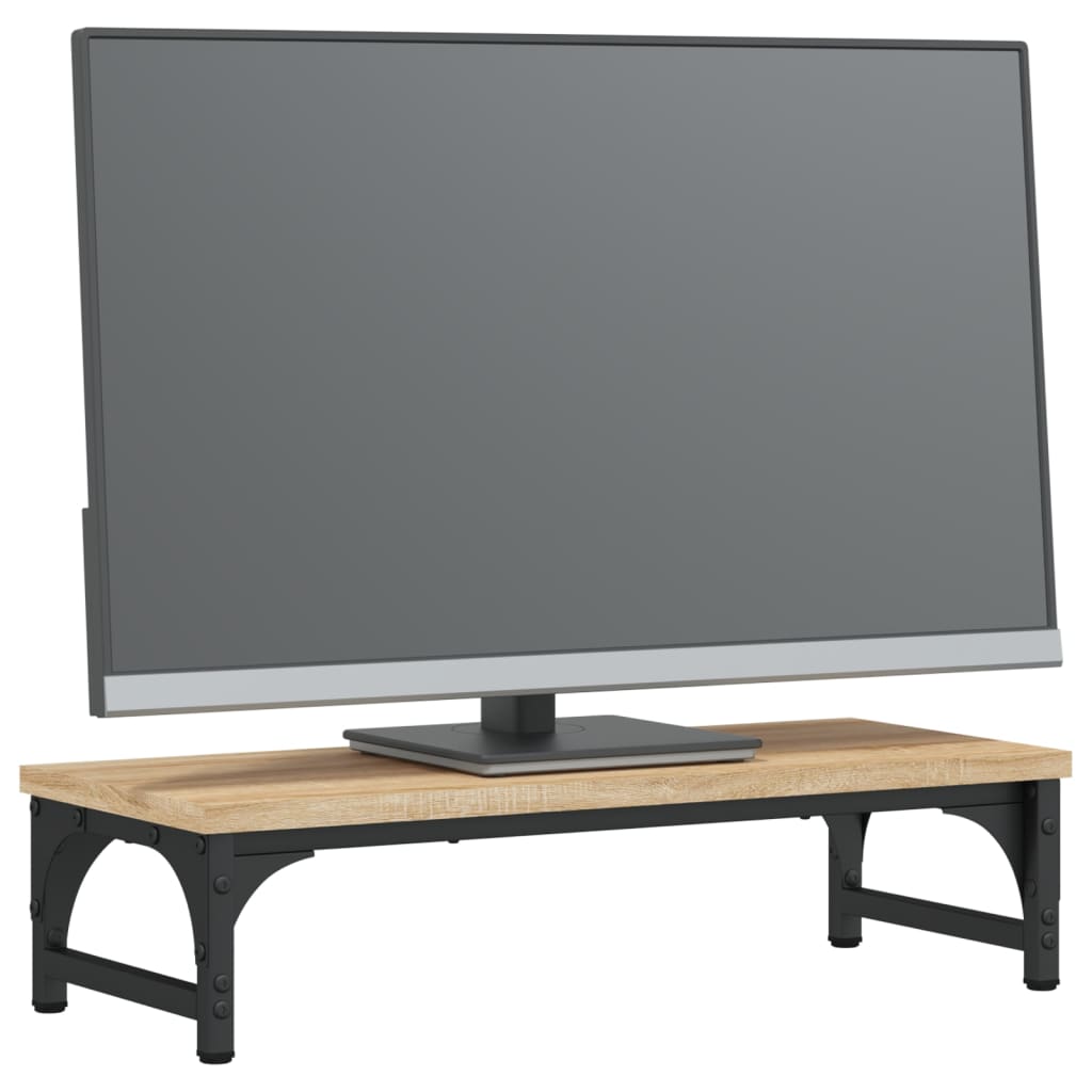 Monitorstandaard 55x23x14 cm bewerkt hout sonoma eikenkleurig is nu te koop bij PeponiXL, paradijselijk wonen!