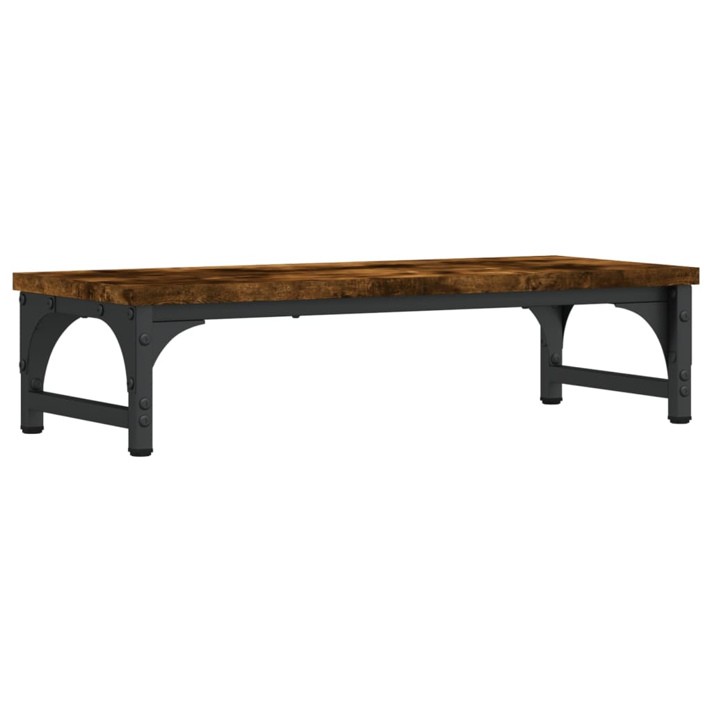 Monitorstandaard 55x23x14 cm bewerkt hout gerookt eikenkleurig is nu te koop bij PeponiXL, paradijselijk wonen!