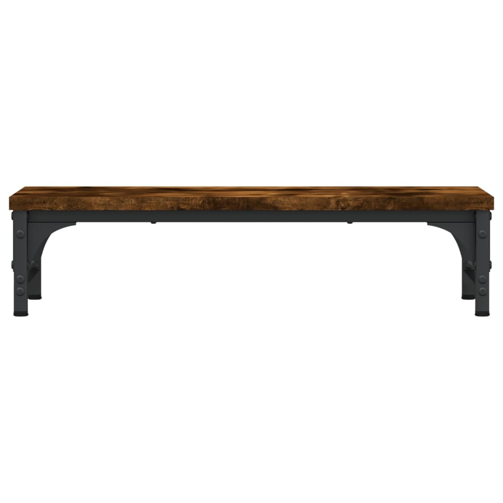 Monitorstandaard 55x23x14 cm bewerkt hout gerookt eikenkleurig is nu te koop bij PeponiXL, paradijselijk wonen!