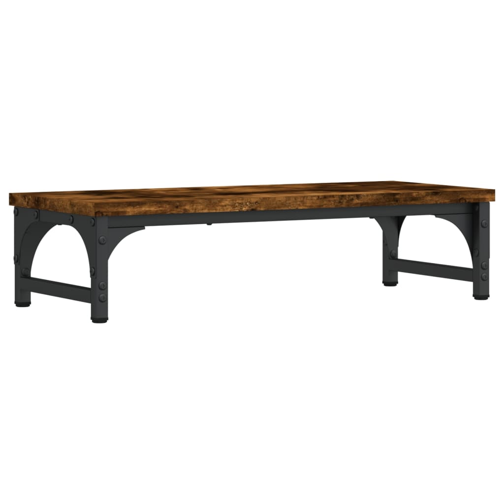 Monitorstandaard 55x23x14 cm bewerkt hout gerookt eikenkleurig is nu te koop bij PeponiXL, paradijselijk wonen!