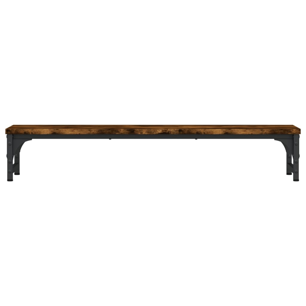Monitorstandaard 85x23x15,5 cm bewerkt hout gerookt eikenkleur is nu te koop bij PeponiXL, paradijselijk wonen!