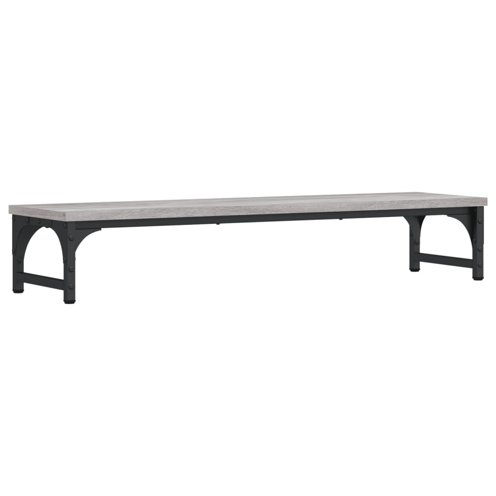 Monitorstandaard 85x23x15,5 cm bewerkt hout grijs sonoma eiken is nu te koop bij PeponiXL, paradijselijk wonen!