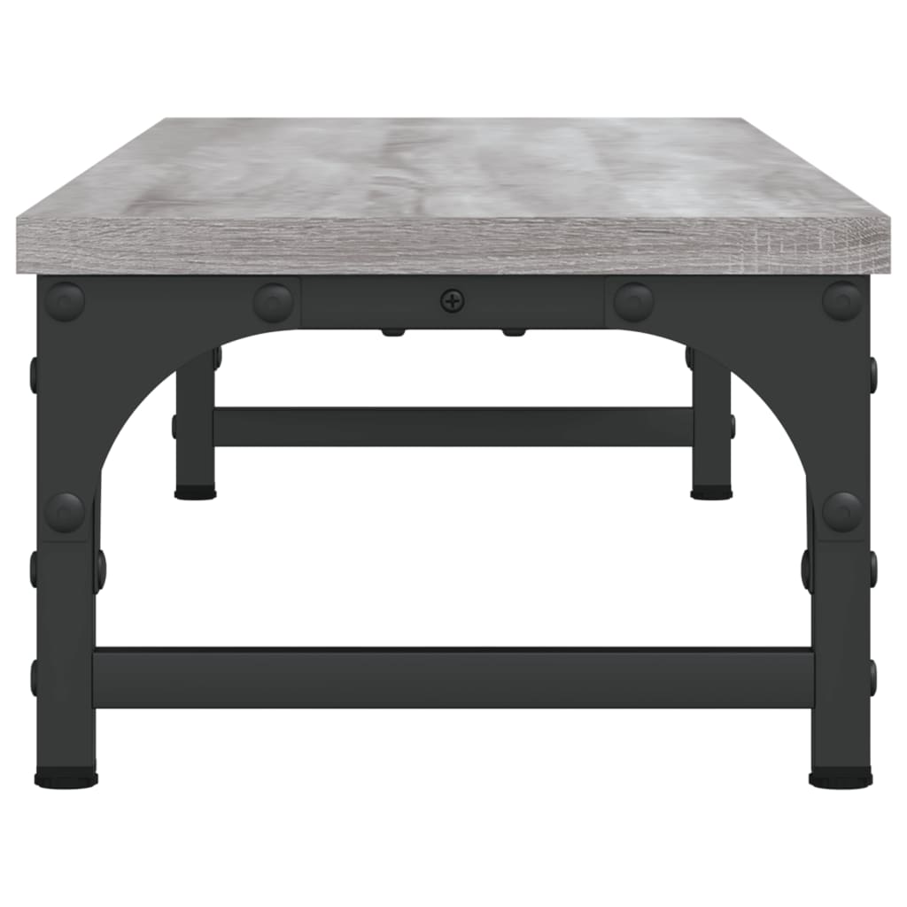 Monitorstandaard 85x23x15,5 cm bewerkt hout grijs sonoma eiken is nu te koop bij PeponiXL, paradijselijk wonen!