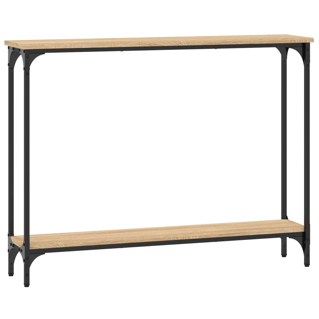 Wandtafel 100x22,5x75 cm bewerkt hout sonoma eikenkleurig is nu te koop bij PeponiXL, paradijselijk wonen!