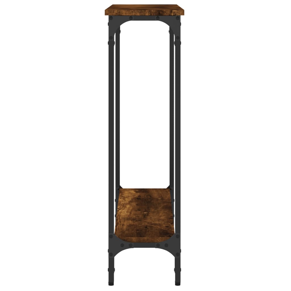 Wandtafel 75x22,5x75 cm bewerkt hout gerookt eikenkleurig is nu te koop bij PeponiXL, paradijselijk wonen!