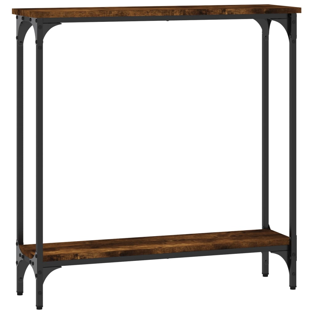 Wandtafel 75x22,5x75 cm bewerkt hout gerookt eikenkleurig is nu te koop bij PeponiXL, paradijselijk wonen!
