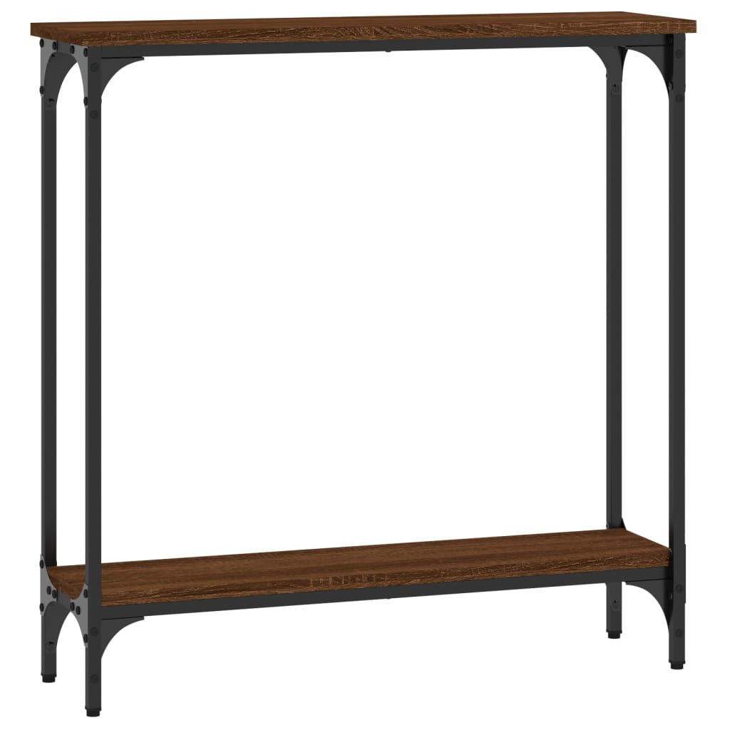 Wandtafel 75x22,5x75 cm bewerkt hout bruin eikenkleur is nu te koop bij PeponiXL, paradijselijk wonen!