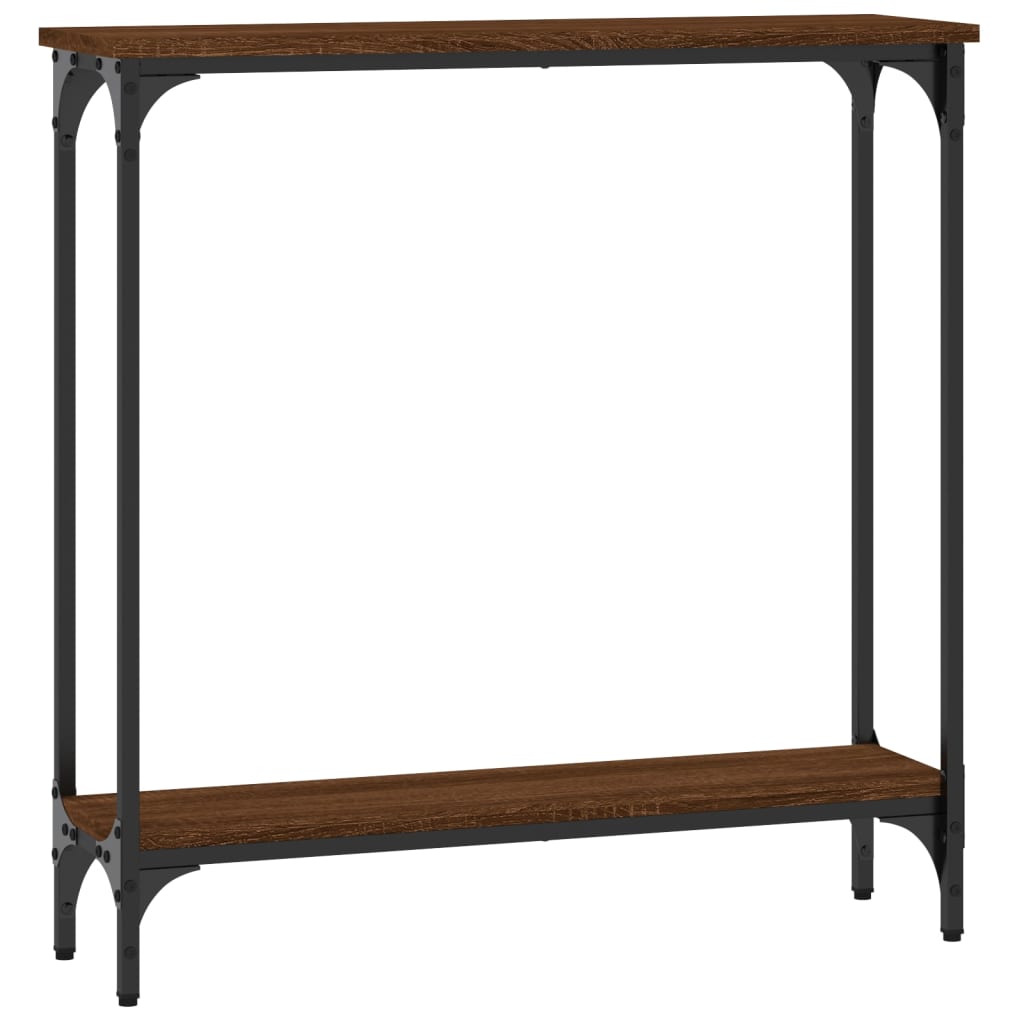 Wandtafel 75x22,5x75 cm bewerkt hout bruin eikenkleur is nu te koop bij PeponiXL, paradijselijk wonen!