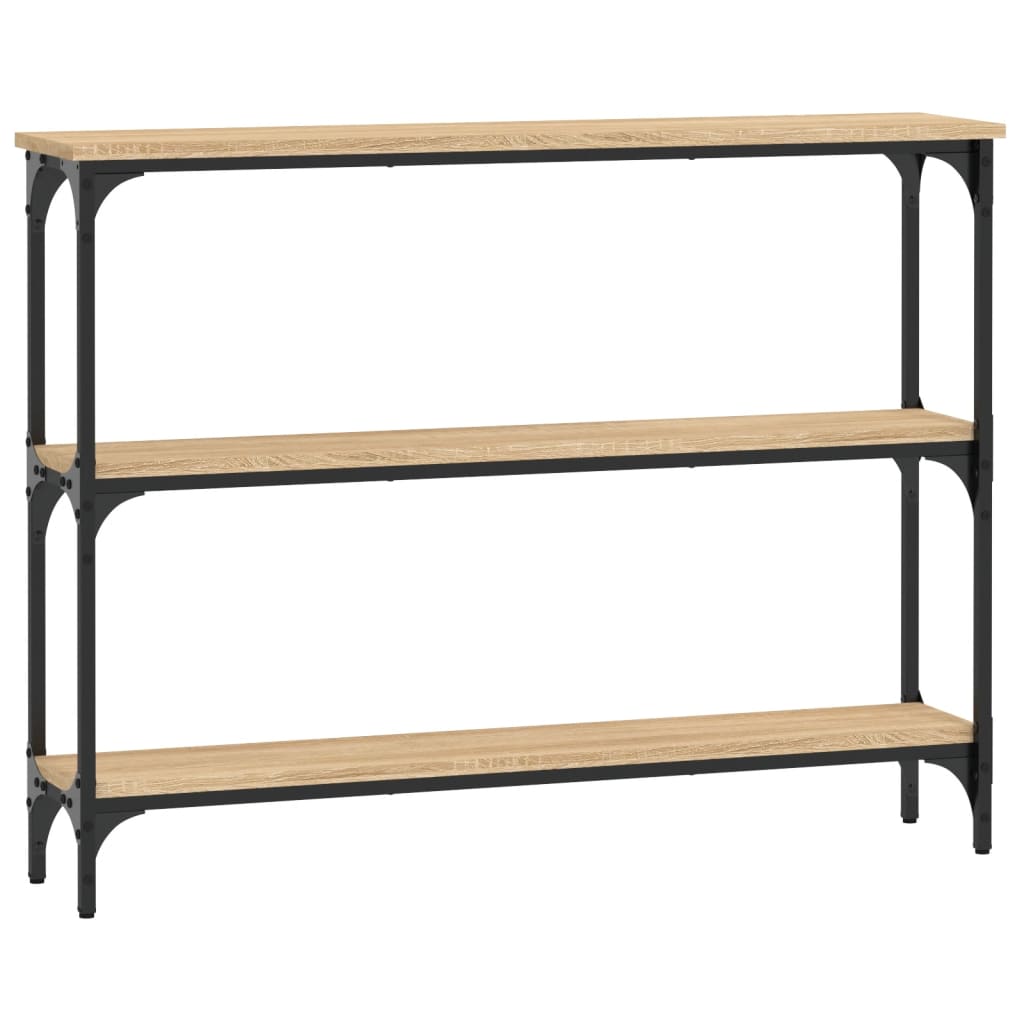 Wandtafel 100x22,5x75 cm bewerkt hout sonoma eikenkleurig is nu te koop bij PeponiXL, paradijselijk wonen!