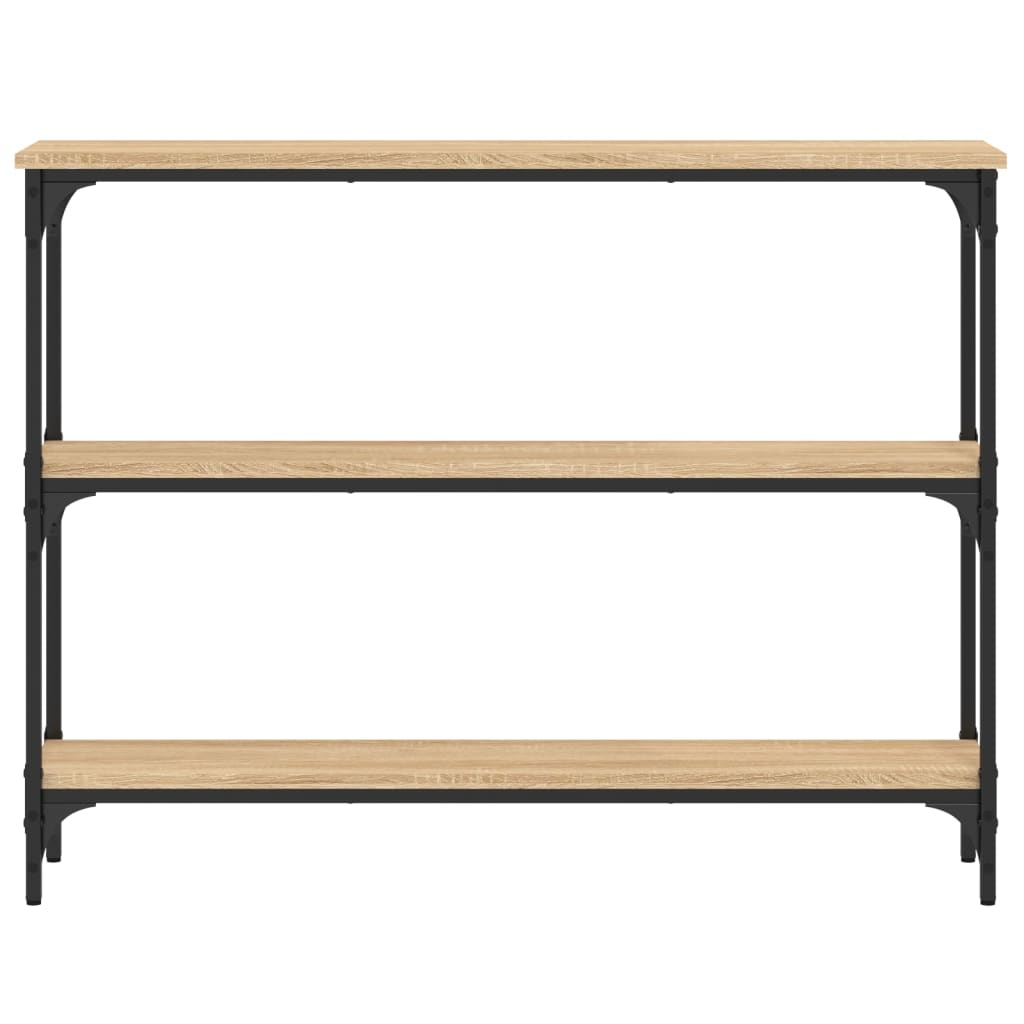 Wandtafel 100x22,5x75 cm bewerkt hout sonoma eikenkleurig is nu te koop bij PeponiXL, paradijselijk wonen!