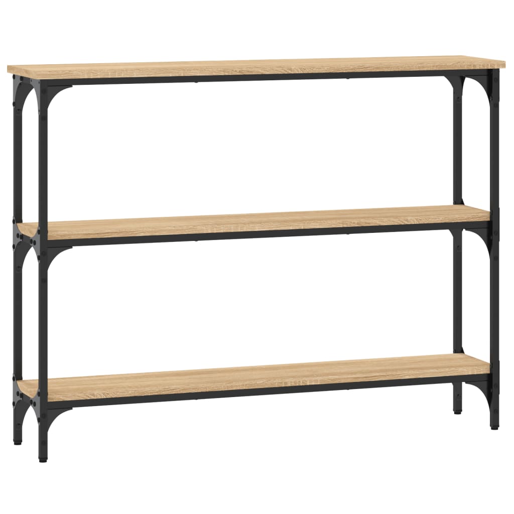 Wandtafel 100x22,5x75 cm bewerkt hout sonoma eikenkleurig is nu te koop bij PeponiXL, paradijselijk wonen!