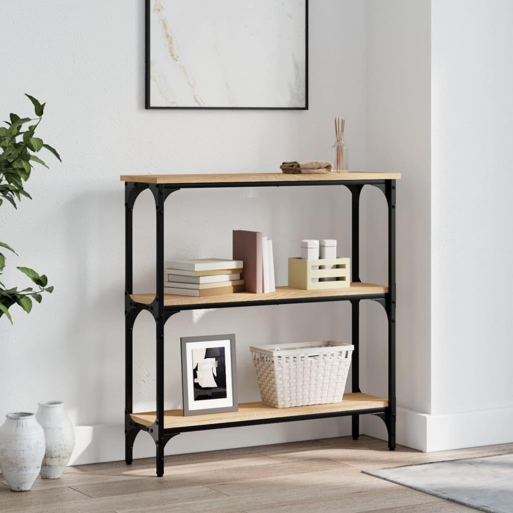 Consoletafel Sonoma Eiken 75x22,5x75 cm Bewerkt Hout is nu te koop bij PeponiXL, paradijselijk wonen!