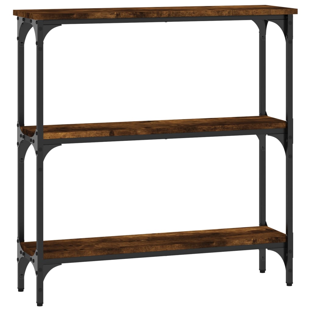 Wandtafel 75x22,5x75 cm bewerkt hout gerookt eikenkleurig is nu te koop bij PeponiXL, paradijselijk wonen!