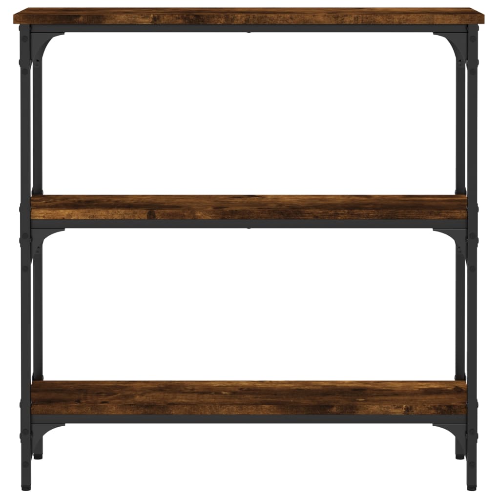 Wandtafel 75x22,5x75 cm bewerkt hout gerookt eikenkleurig is nu te koop bij PeponiXL, paradijselijk wonen!