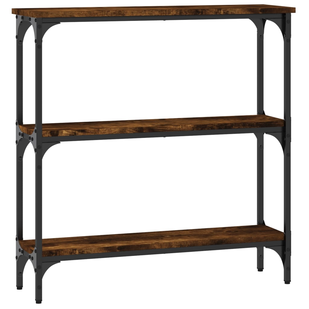 Wandtafel 75x22,5x75 cm bewerkt hout gerookt eikenkleurig is nu te koop bij PeponiXL, paradijselijk wonen!