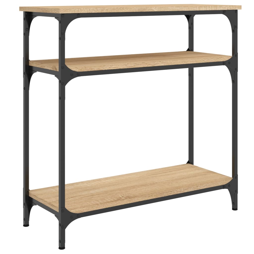 Wandtafel 75x29x75 cm bewerkt hout sonoma eikenkleurig is nu te koop bij PeponiXL, paradijselijk wonen!