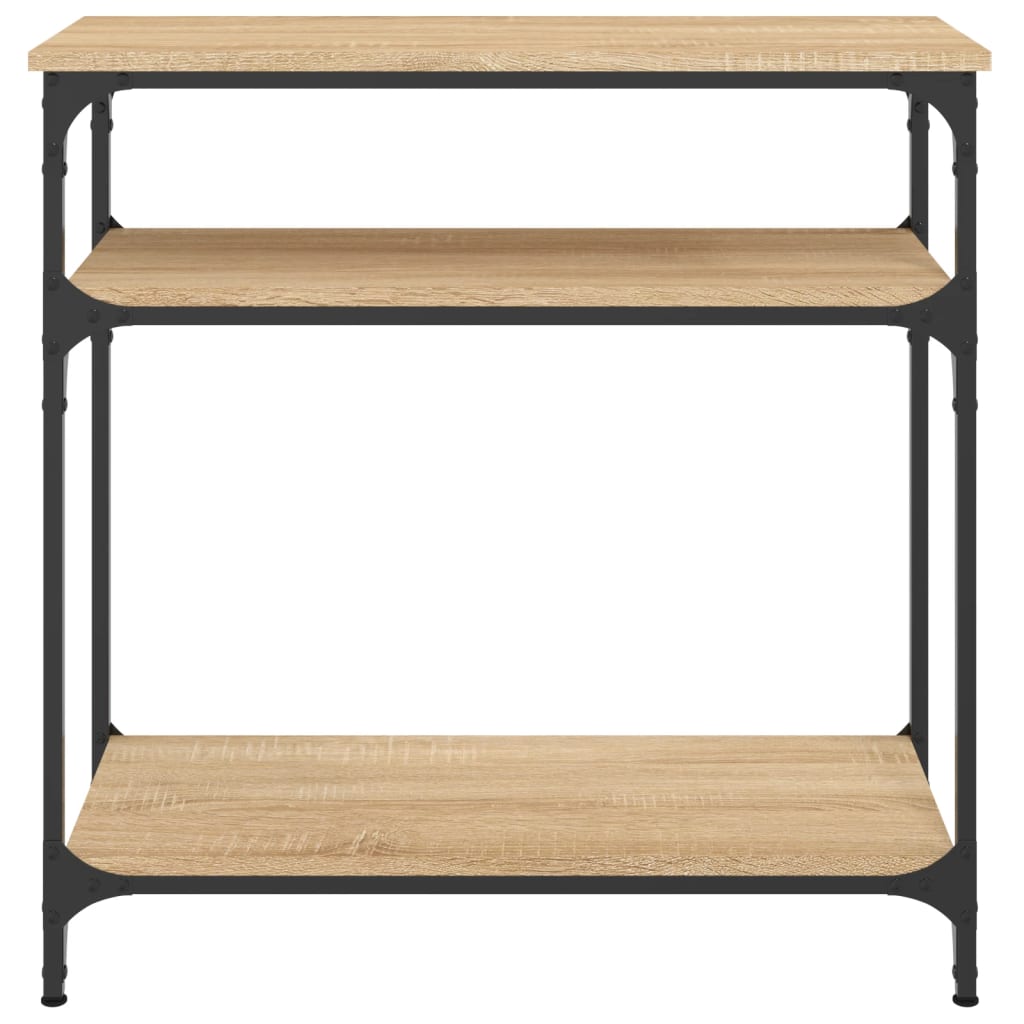 Wandtafel 75x29x75 cm bewerkt hout sonoma eikenkleurig is nu te koop bij PeponiXL, paradijselijk wonen!