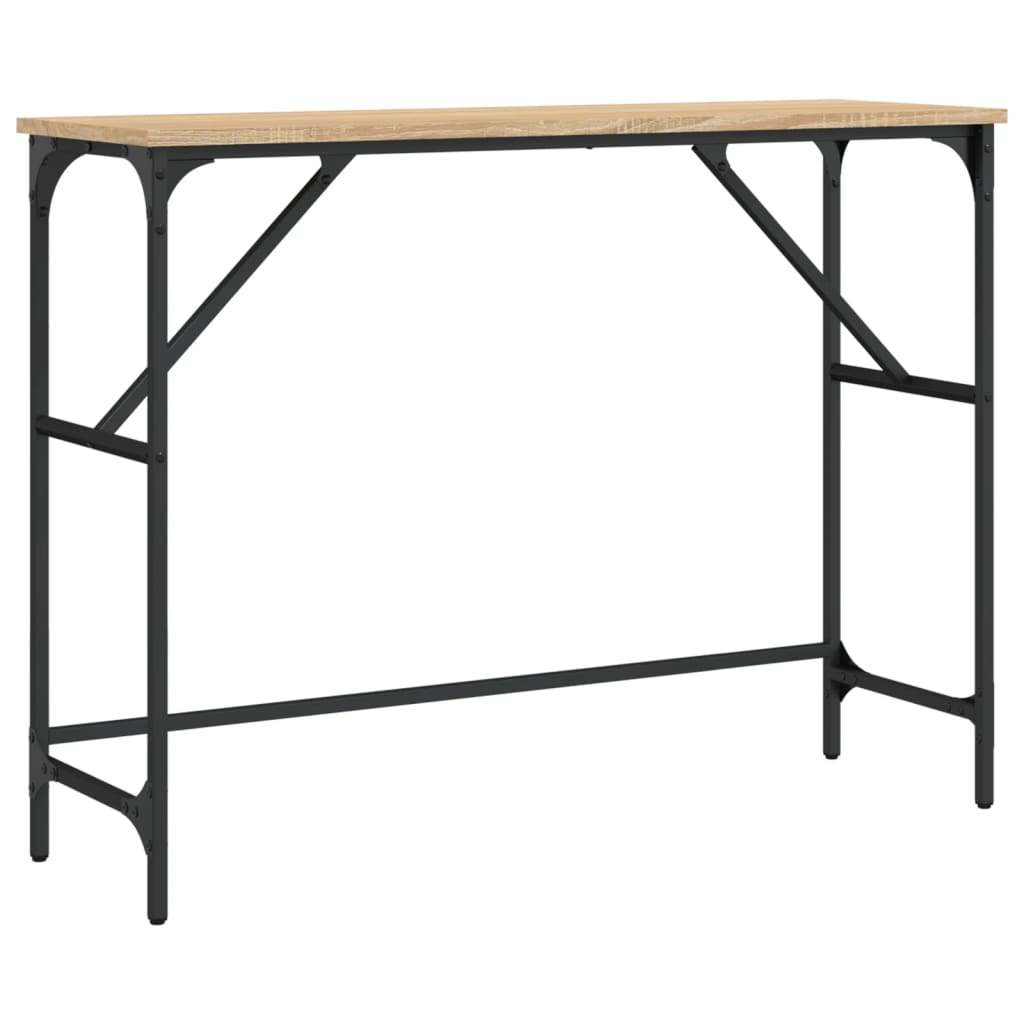 Wandtafel 100x32x75 cm bewerkt hout sonoma eikenkleurig is nu te koop bij PeponiXL, paradijselijk wonen!