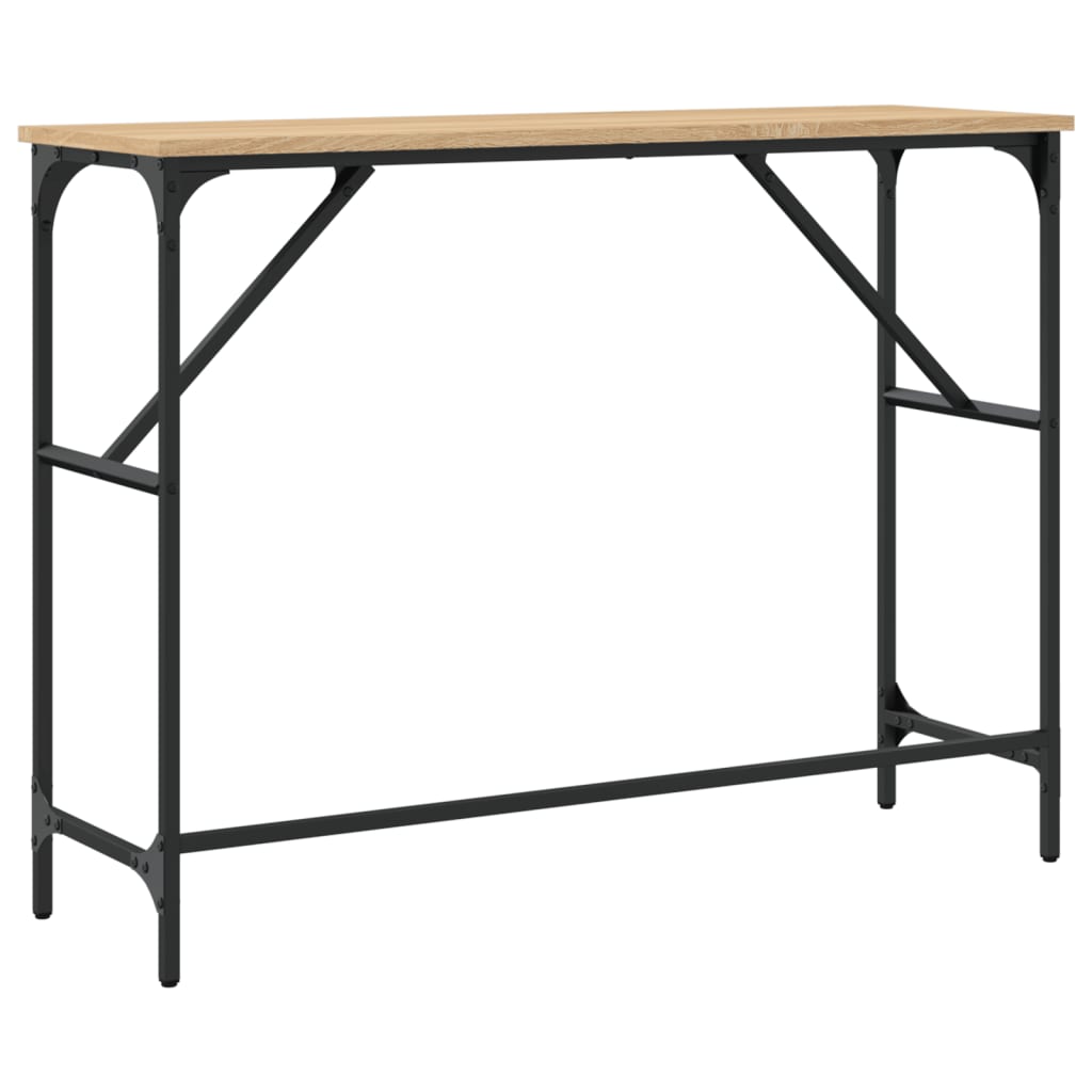 Wandtafel 100x32x75 cm bewerkt hout sonoma eikenkleurig is nu te koop bij PeponiXL, paradijselijk wonen!