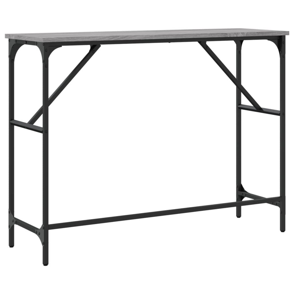 Wandtafel 100x32x75 cm bewerkt hout grijs sonoma eikenkleurig is nu te koop bij PeponiXL, paradijselijk wonen!