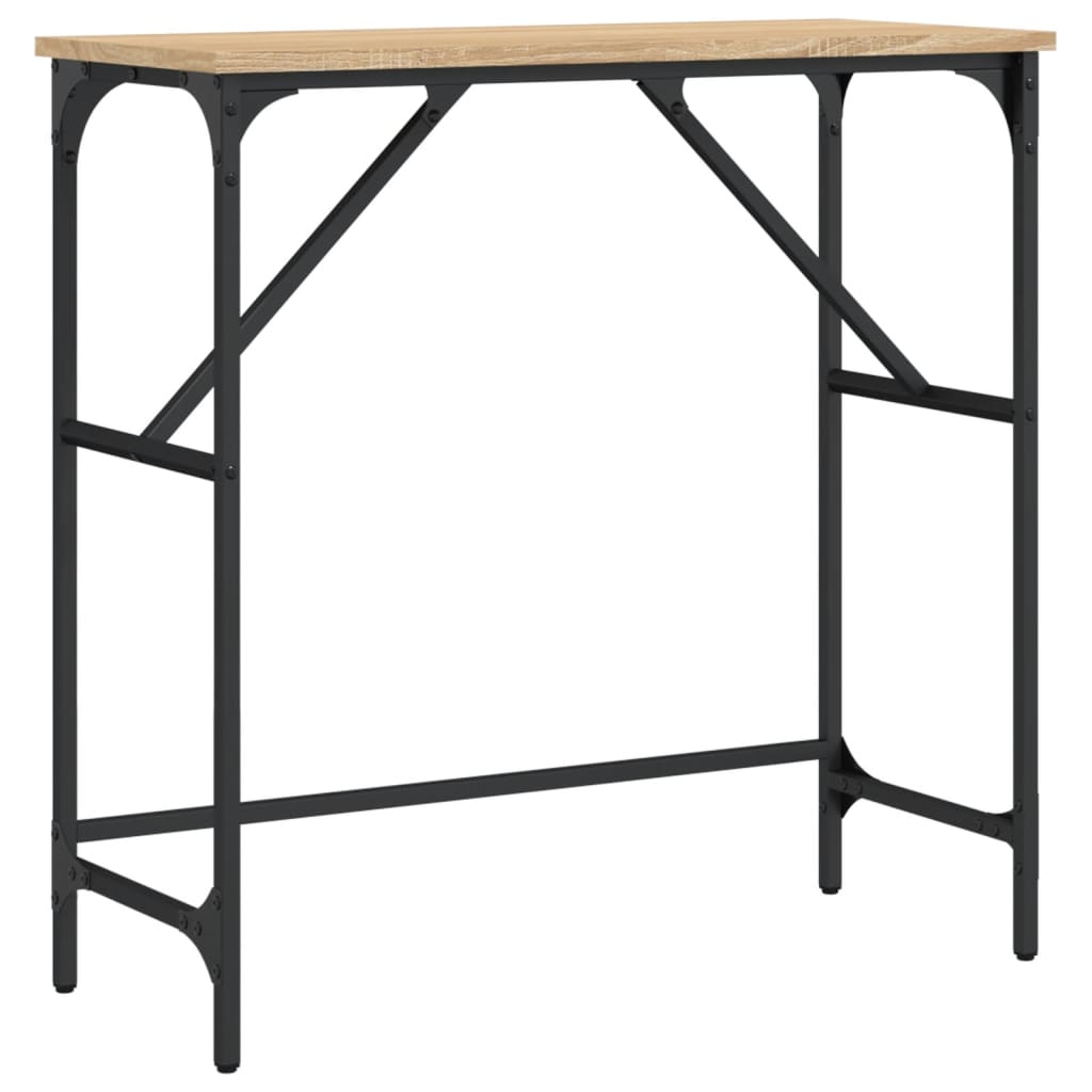Wandtafel 75x32x75 cm bewerkt hout sonoma eikenkleurig is nu te koop bij PeponiXL, paradijselijk wonen!