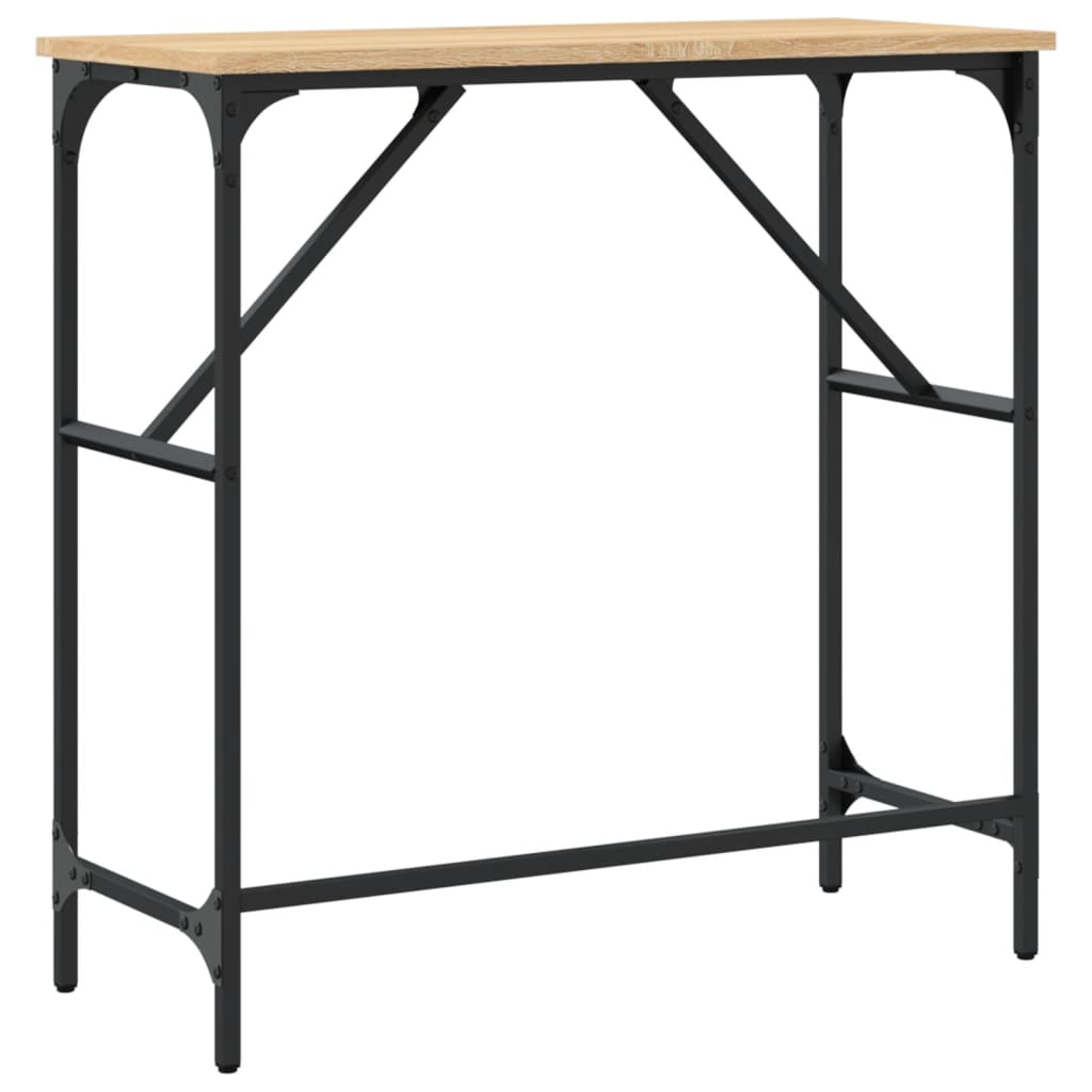 Wandtafel 75x32x75 cm bewerkt hout sonoma eikenkleurig is nu te koop bij PeponiXL, paradijselijk wonen!