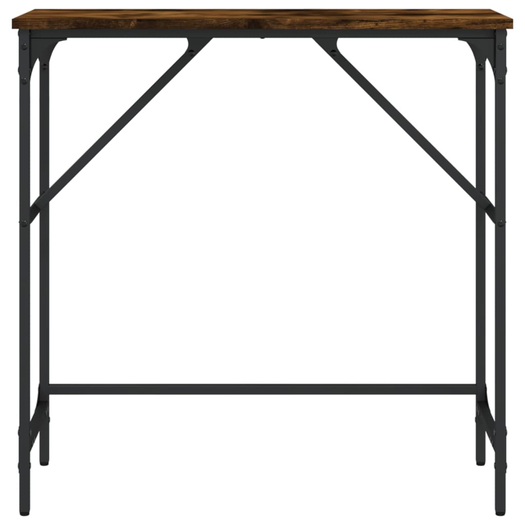 Wandtafel 75x32x75 cm bewerkt hout gerookt eikenkleurig is nu te koop bij PeponiXL, paradijselijk wonen!