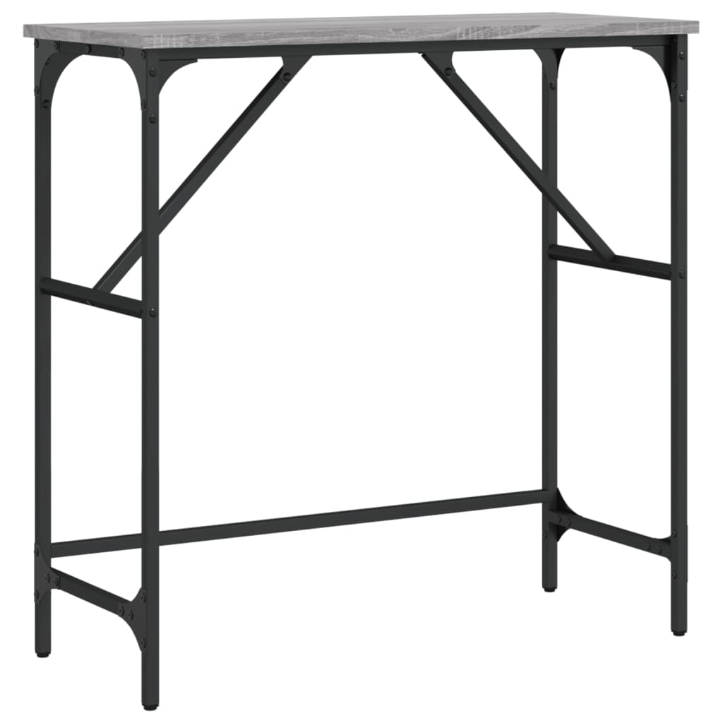 Wandtafel 75x32x75 cm bewerkt hout grijs sonoma eikenkleurig is nu te koop bij PeponiXL, paradijselijk wonen!