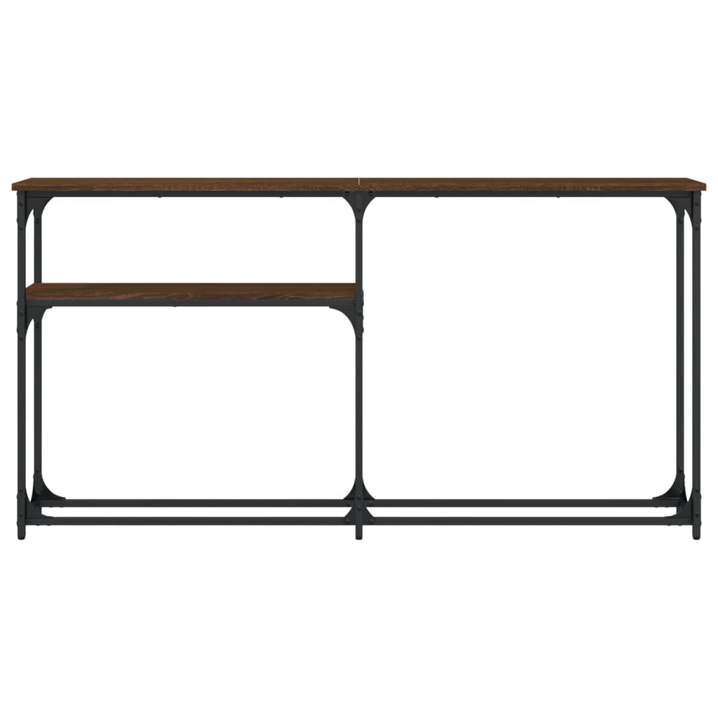 Wandtafel 145x22,5x75 cm bewerkt hout bruin eikenkleur is nu te koop bij PeponiXL, paradijselijk wonen!