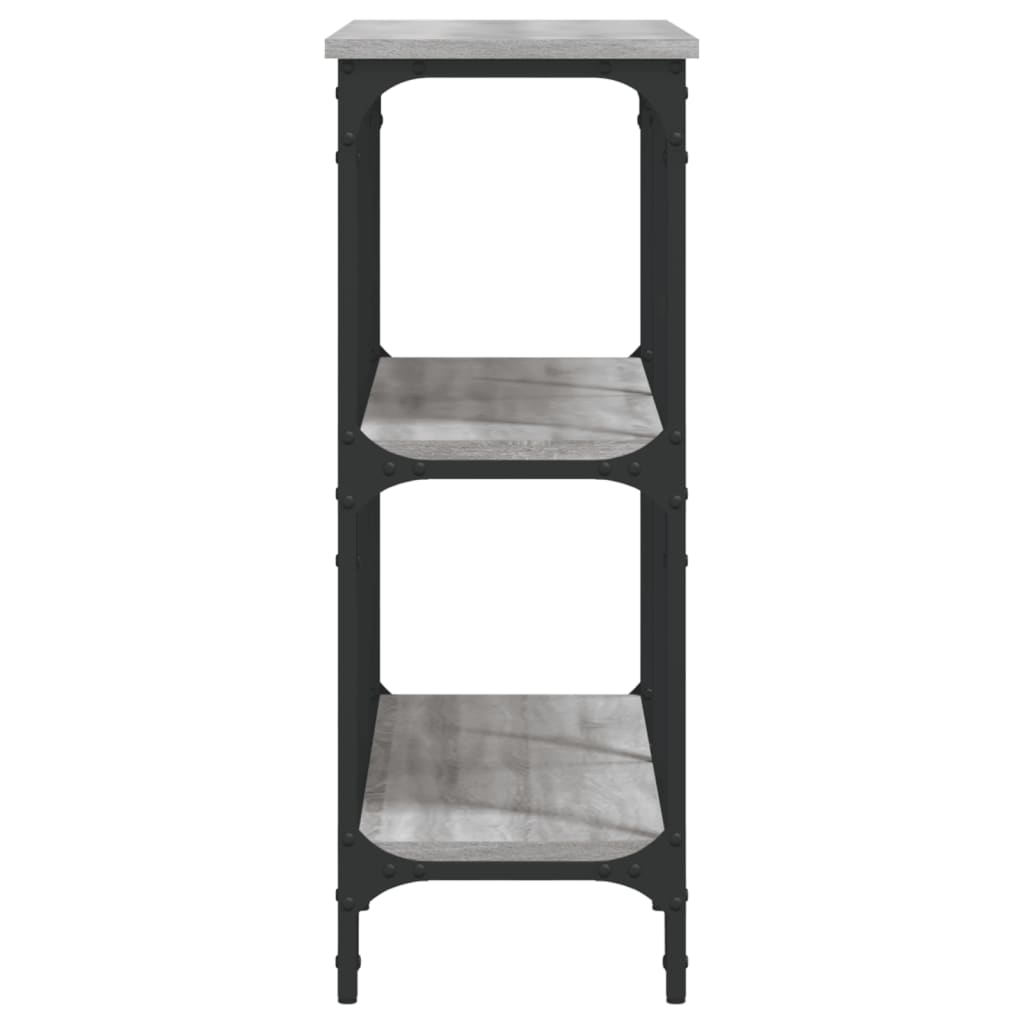Wandtafel 100x29x75 cm bewerkt hout grijs sonoma eikenkleurig is nu te koop bij PeponiXL, paradijselijk wonen!