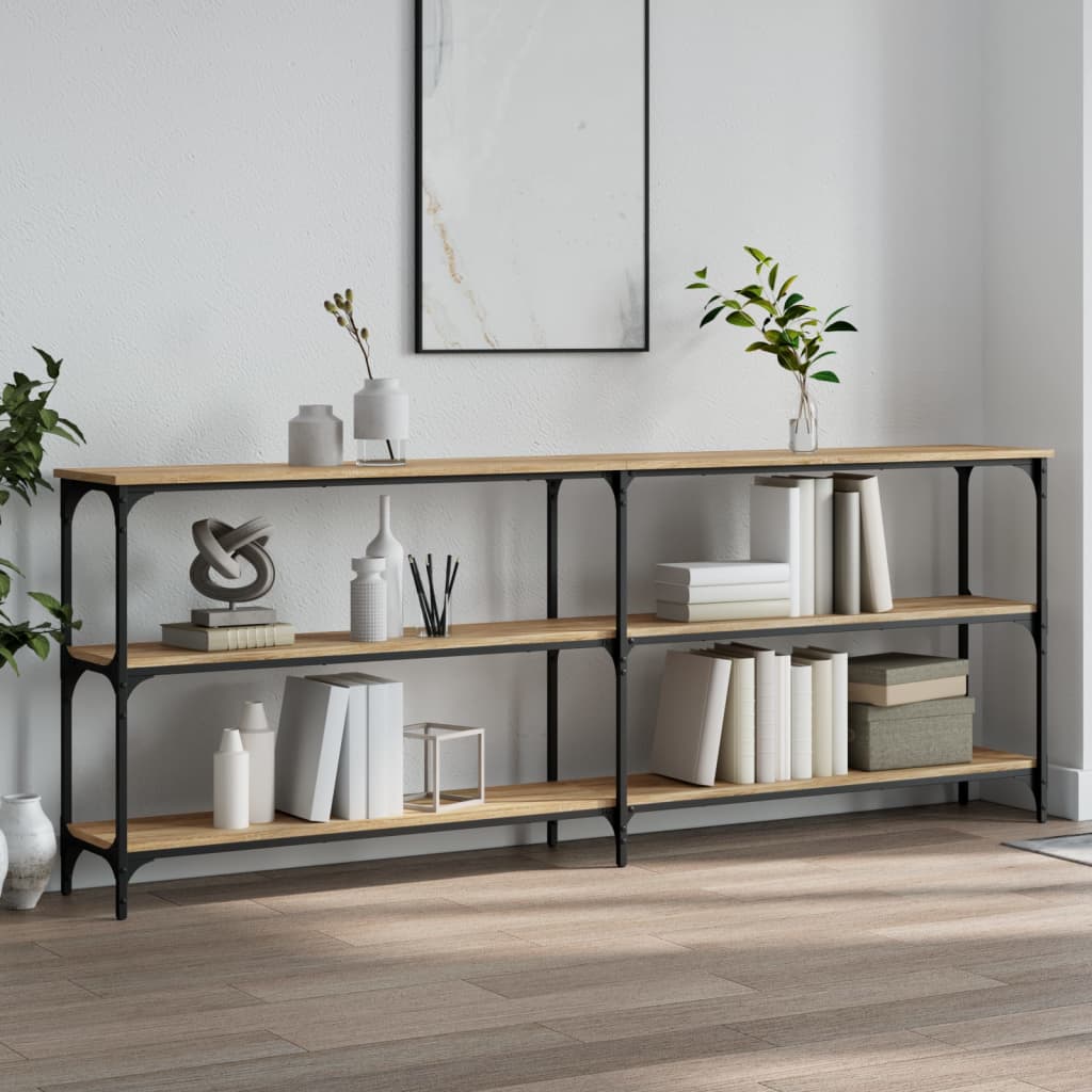 Consoletafel Sonoma Eiken 200x29x75 cm Bewerkt Hout is nu te koop bij PeponiXL, paradijselijk wonen!
