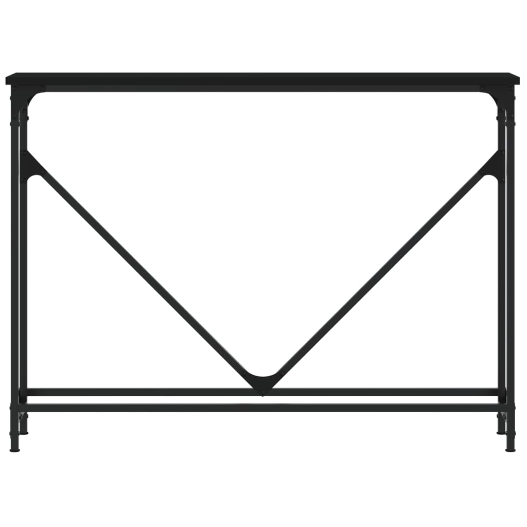 Wandtafel 102x22,5x75 cm bewerkt hout zwart is nu te koop bij PeponiXL, paradijselijk wonen!