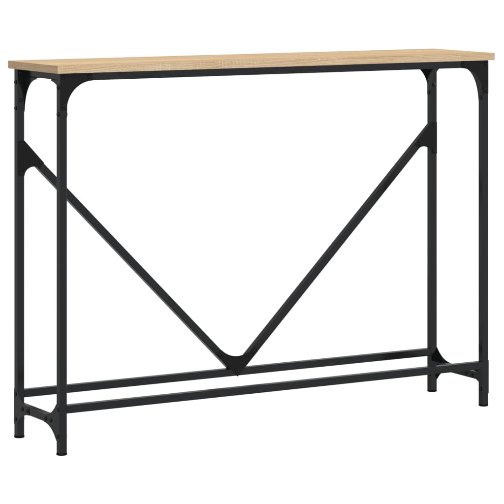 Wandtafel 102x22,5x75 cm bewerkt hout sonoma eikenkleurig is nu te koop bij PeponiXL, paradijselijk wonen!
