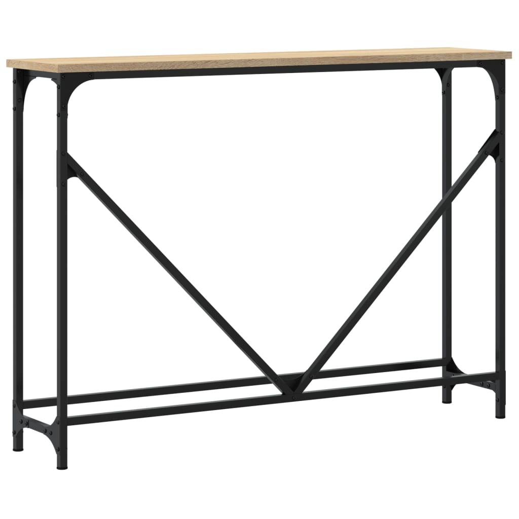 Wandtafel 102x22,5x75 cm bewerkt hout sonoma eikenkleurig is nu te koop bij PeponiXL, paradijselijk wonen!