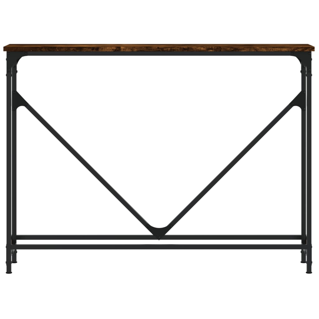 Wandtafel 102x22,5x75 cm bewerkt hout gerookt eikenkleurig is nu te koop bij PeponiXL, paradijselijk wonen!