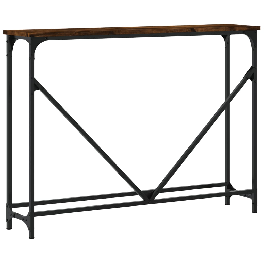 Wandtafel 102x22,5x75 cm bewerkt hout gerookt eikenkleurig is nu te koop bij PeponiXL, paradijselijk wonen!
