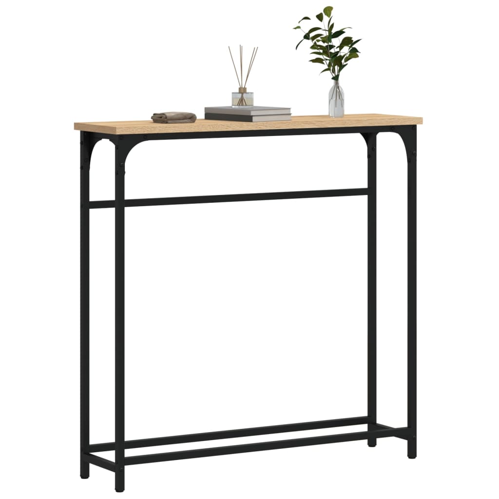 Consoletafel Sonoma Eiken 75x19,5x75 cm Bewerkt Hout is nu te koop bij PeponiXL, paradijselijk wonen!