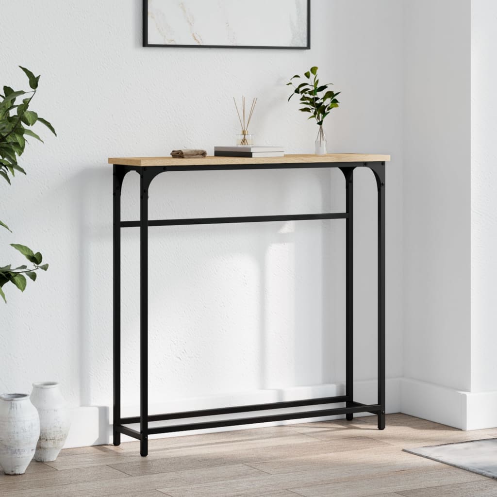 Consoletafel Sonoma Eiken 75x19,5x75 cm Bewerkt Hout is nu te koop bij PeponiXL, paradijselijk wonen!