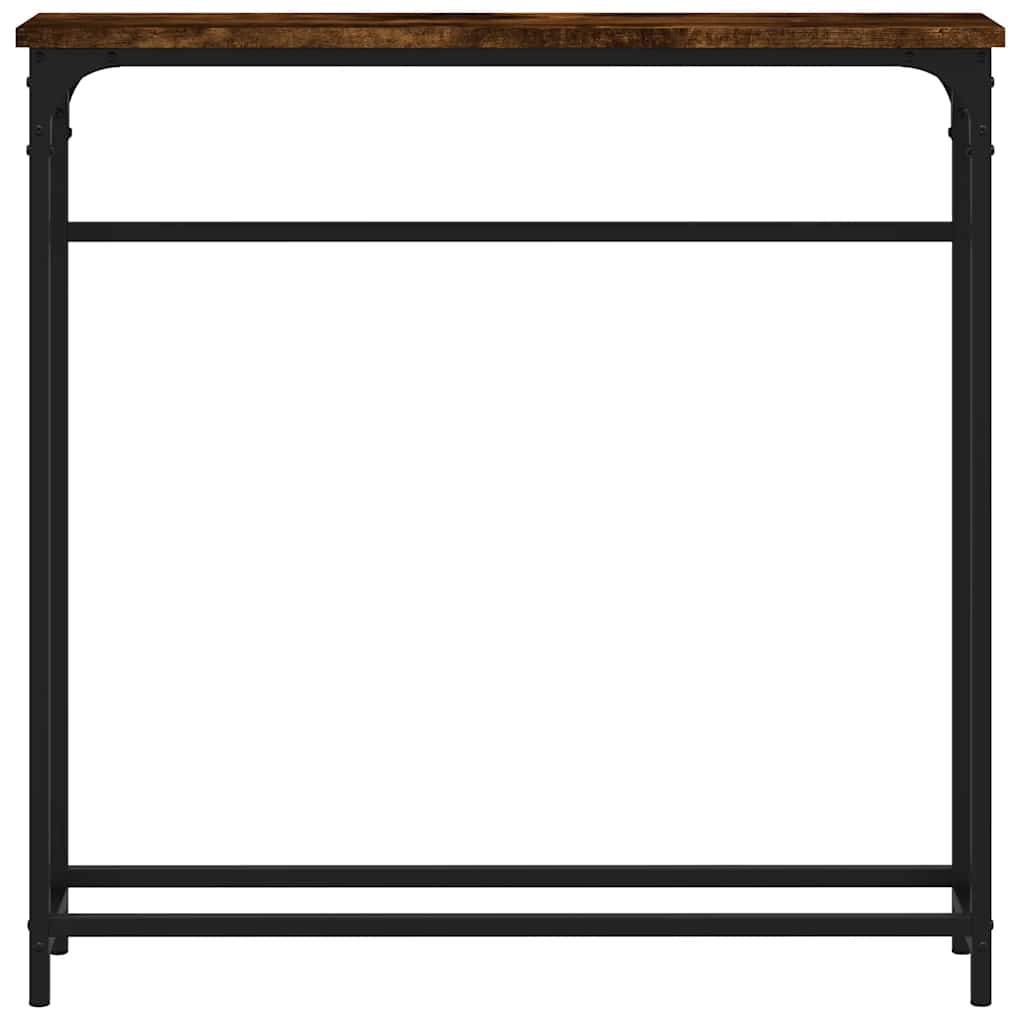 Wandtafel 75x19,5x75 cm bewerkt hout gerookt eikenkleurig is nu te koop bij PeponiXL, paradijselijk wonen!