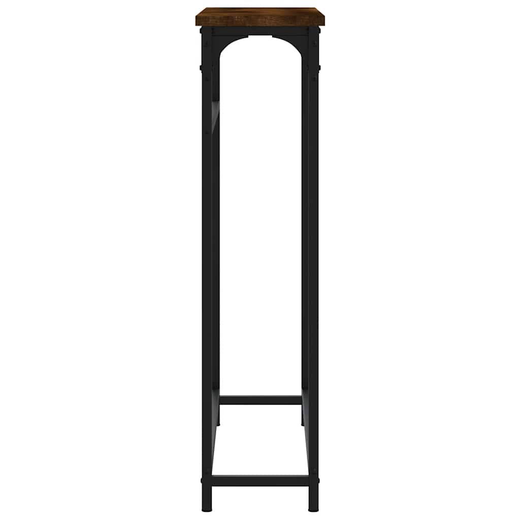 Wandtafel 75x19,5x75 cm bewerkt hout gerookt eikenkleurig is nu te koop bij PeponiXL, paradijselijk wonen!