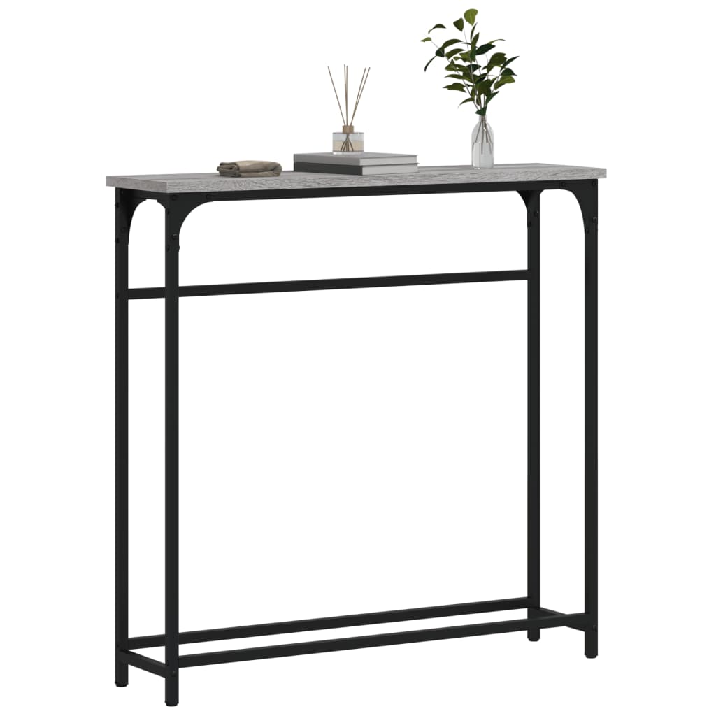 Wandtafel 75x19,5x75 cm bewerkt hout grijs sonoma eikenkleurig is nu te koop bij PeponiXL, paradijselijk wonen!
