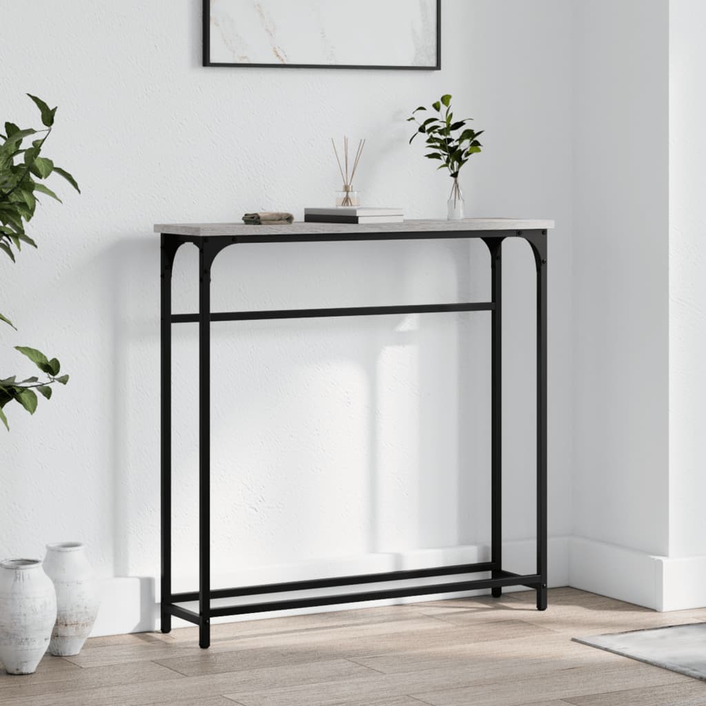 Wandtafel 75x19,5x75 cm bewerkt hout grijs sonoma eikenkleurig is nu te koop bij PeponiXL, paradijselijk wonen!