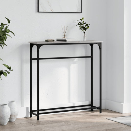 Wandtafel 75x19,5x75 cm bewerkt hout grijs sonoma eikenkleurig is nu te koop bij PeponiXL, paradijselijk wonen!