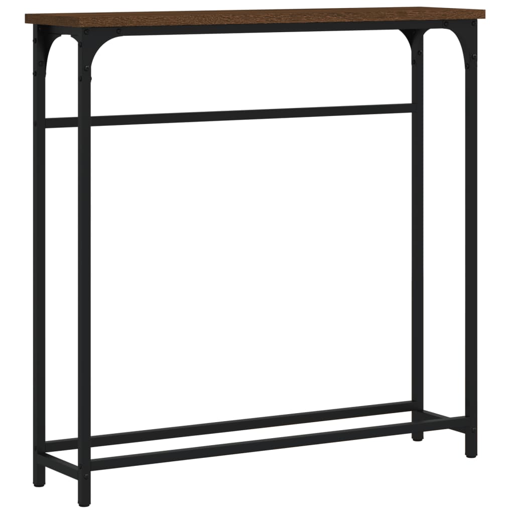 Wandtafel 75x19,5x75 cm bewerkt hout bruin eikenkleur is nu te koop bij PeponiXL, paradijselijk wonen!