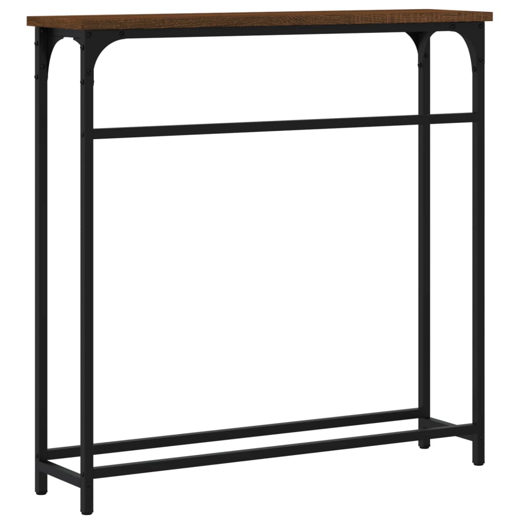 Wandtafel 75x19,5x75 cm bewerkt hout bruin eikenkleur is nu te koop bij PeponiXL, paradijselijk wonen!