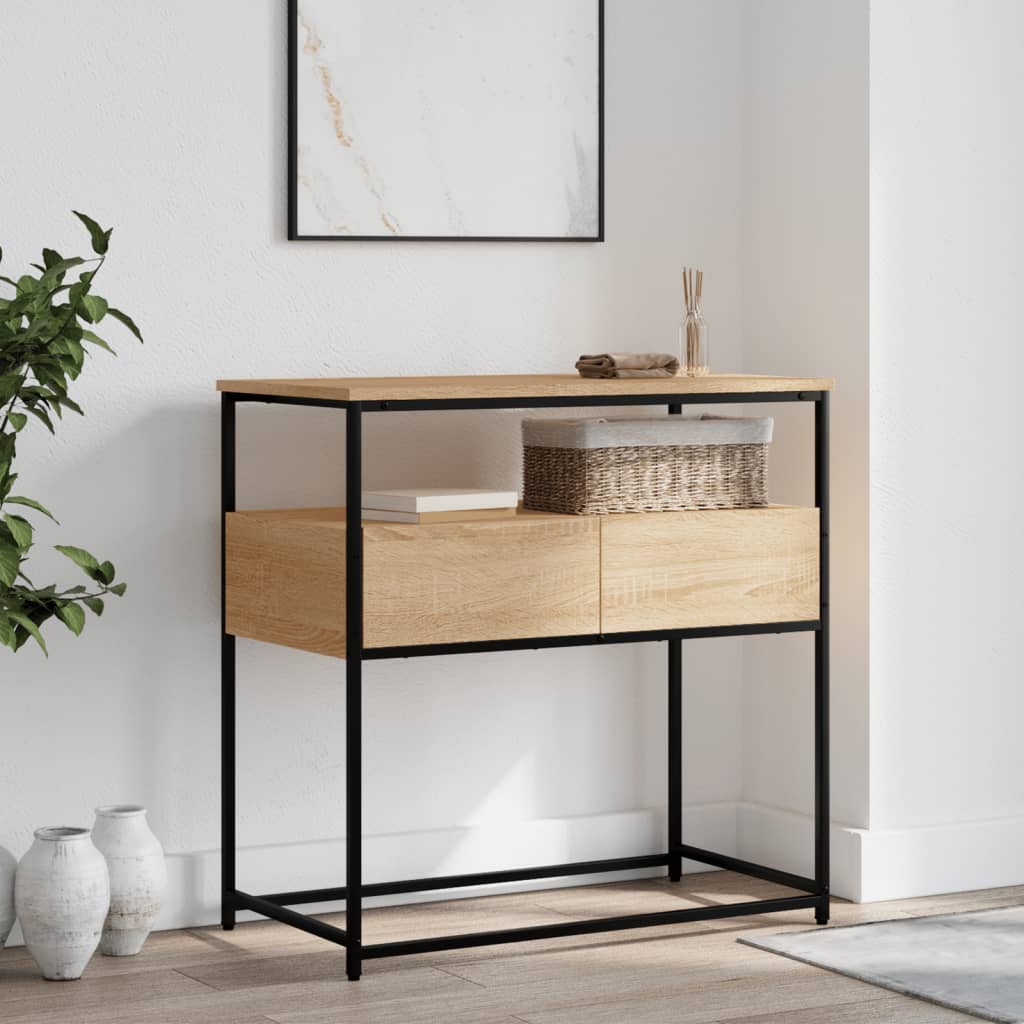 Consoletafel Sonoma Eiken 75x40x75 cm Bewerkt Hout is nu te koop bij PeponiXL, paradijselijk wonen!