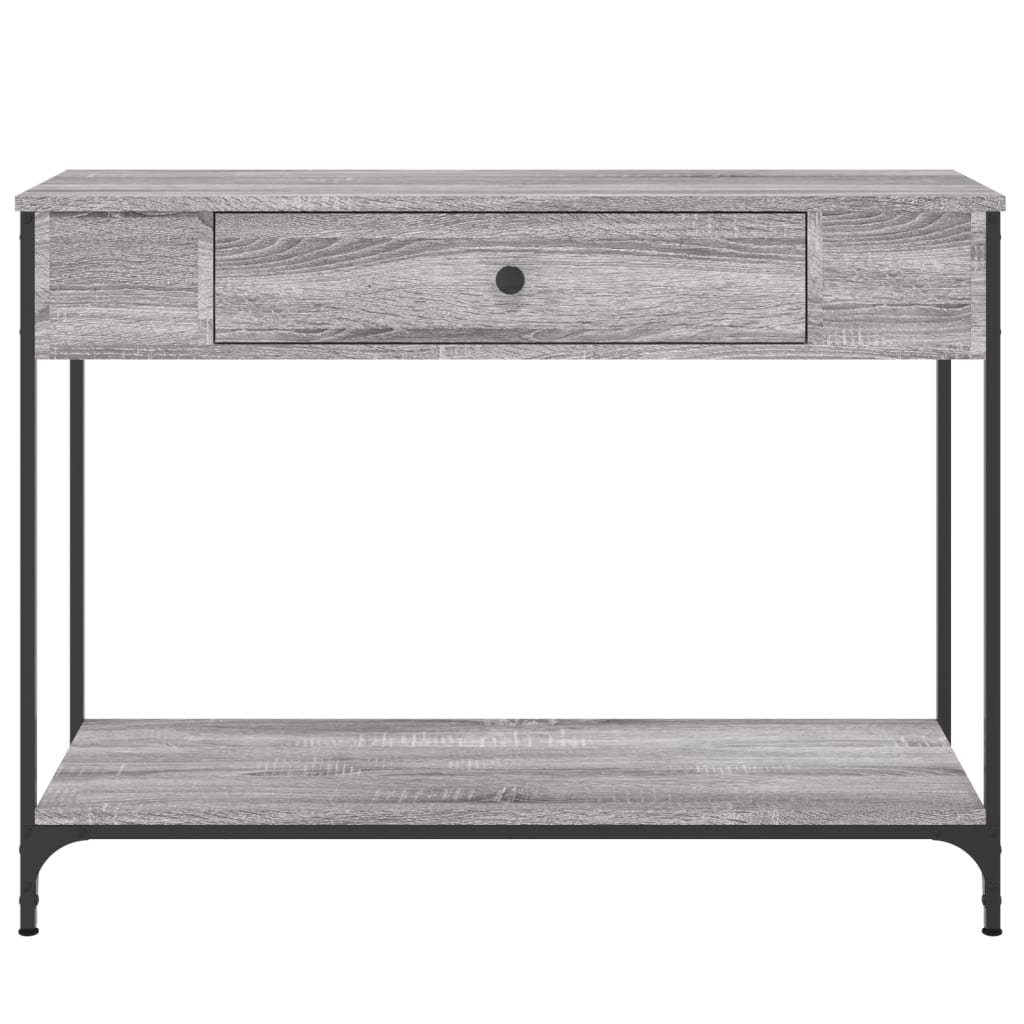 Wandtafel 100x34,5x75 cm bewerkt hout grijs sonoma eikenkleurig is nu te koop bij PeponiXL, paradijselijk wonen!
