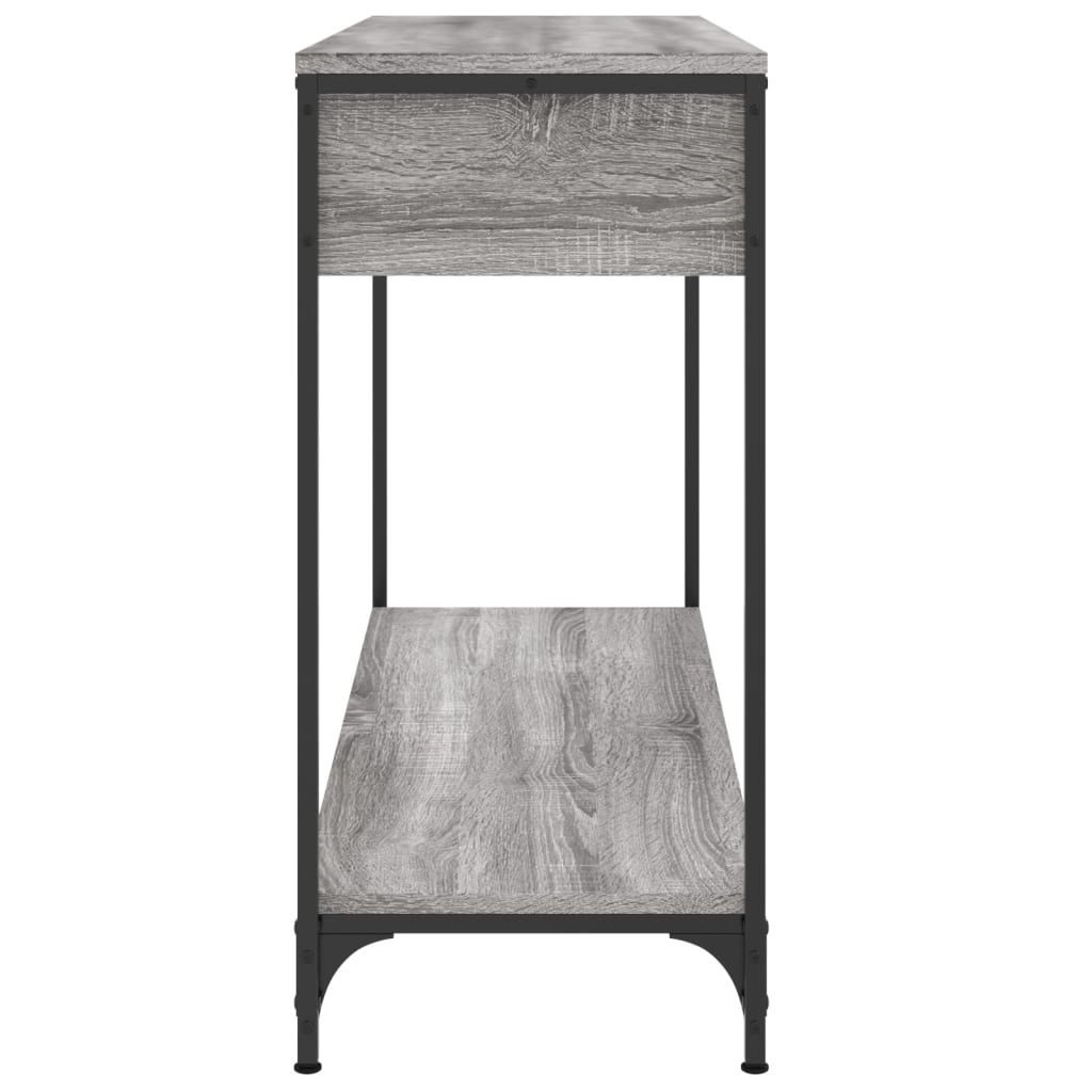 Wandtafel 100x34,5x75 cm bewerkt hout grijs sonoma eikenkleurig is nu te koop bij PeponiXL, paradijselijk wonen!