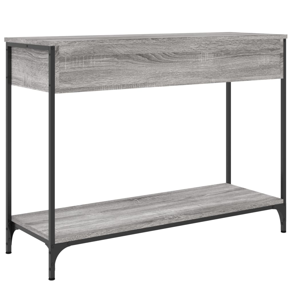 Wandtafel 100x34,5x75 cm bewerkt hout grijs sonoma eikenkleurig is nu te koop bij PeponiXL, paradijselijk wonen!